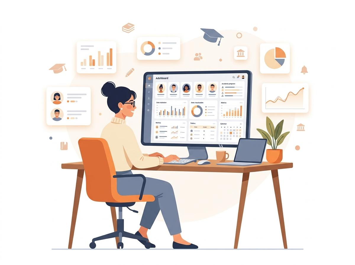Admin managing student information system